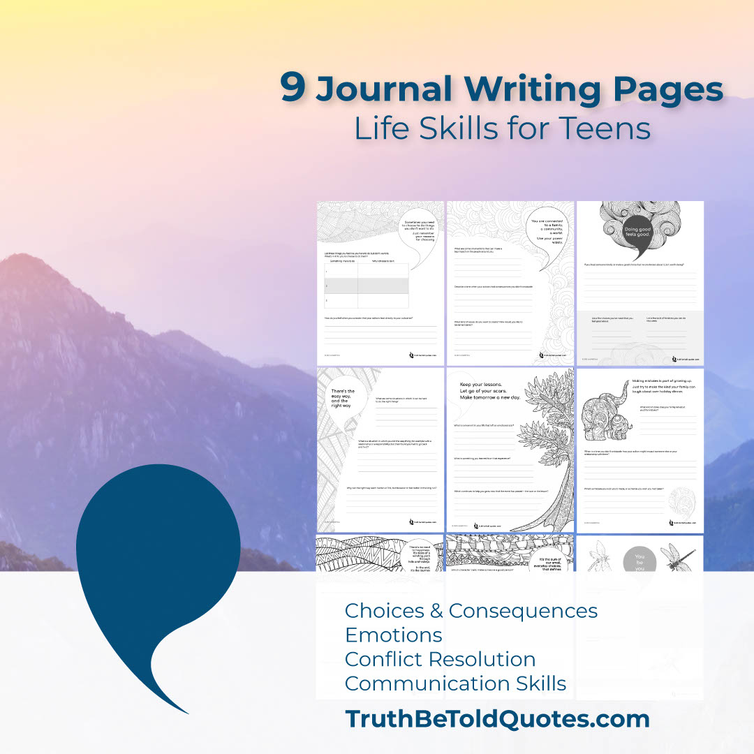 Free printable journaling writing pages for high school social emotional skills resource by author Colleen Doyle Bryant