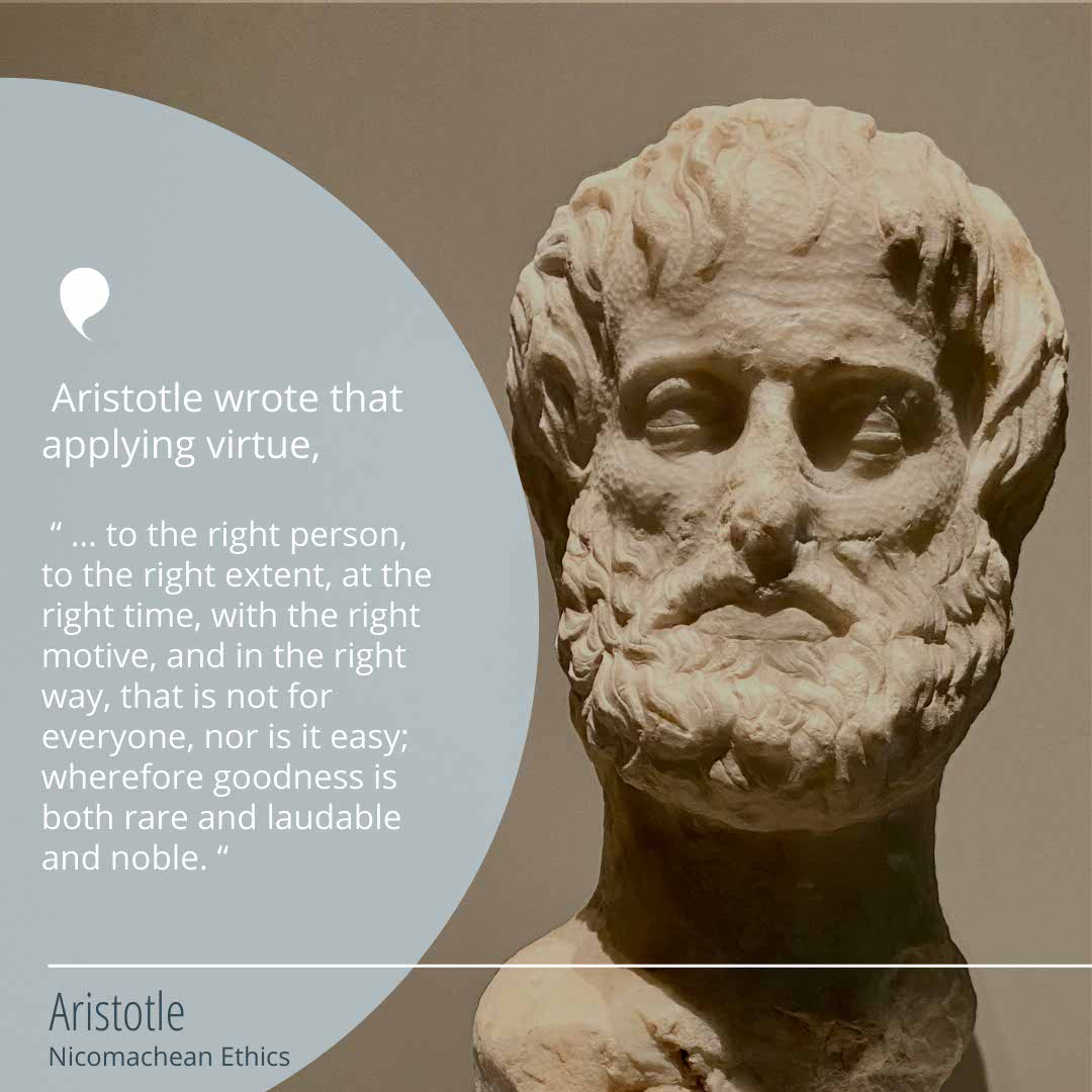 Quote by Aristotle on good virtues